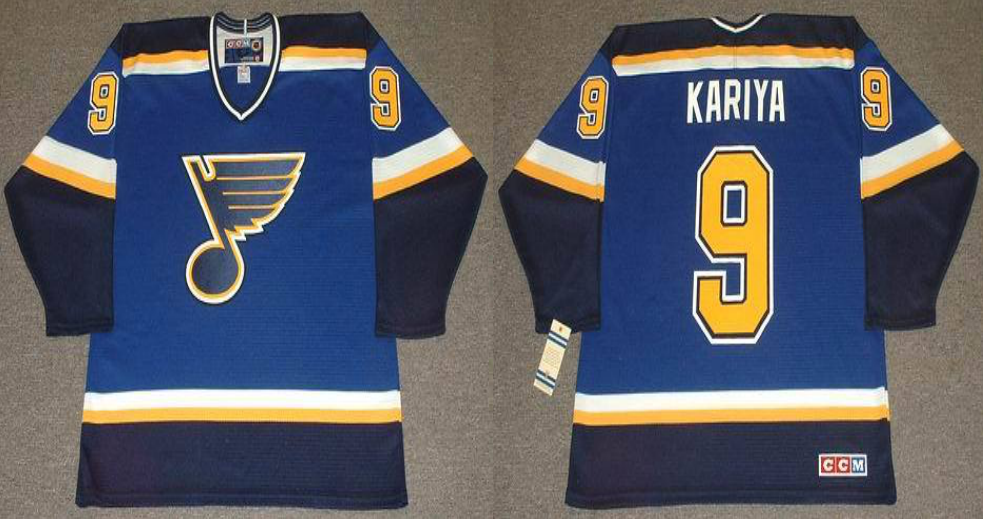 2019 Men St.Louis Blues #9 Kariya blue CCM NHL jerseys